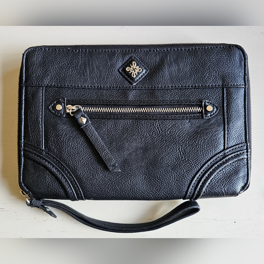 Black Wallet/Wristlet Bag-6.5 in x 9 in